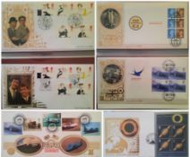 Benham FDC collection all gilded with 22 Carat Gold approx 40+ covers. Subjects include Great