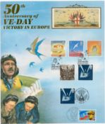 Benham large FDC to mark the 50th Anniversary of VE-Day with stamps and post marks. Good condition