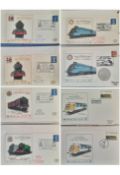 FDC Scotsman Railway history collection. Includes 80 covers all with stamps and post marks. Good