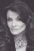 Kate O'Mara signed 6x4 inch black and white portrait photo. Good condition Est.