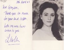 Lucy Cohu signed 6x4 inch black and white photo signed and inscribed on reverse. Good condition