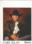 Gary Allan signed 10x8inch colour photo. Music autograph. Good condition. All autographs come with a