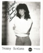 Tammy Graham signed 10x8inch black and white promo photo. Dedicated. Music autograph. Good