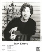Skip Ewing signed 10x8inch black and white promo photo. Music autograph. Good condition. All