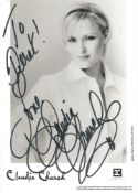 Claudia Church signed 7x5inch black and white promo photo. Dedicated. Music autograph. Good