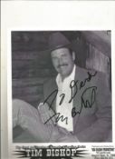 Tim Bishop signed 10x8inch black and white promo photo. Dedicated. Music autograph. Good