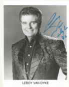 Leroy Van Dyke signed 10x8inch black and white promo photo. Music autograph. Good condition. All