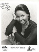 Beverly Ellis signed 10x8inch black and white promo photo. Dedicated. Music autograph. Good