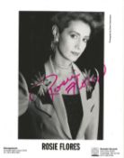 Rosie Flores signed 10x8inchblack and white promo photo. Music autograph. Good condition. All