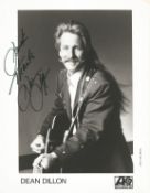 Dean Dillon signed 10x8inchblack and white promo photo. Music autograph. Good condition. All