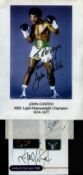 Sport collection. 3 items. Linford Christie, John Conteh and Seb Coe. Some dedicated. Good