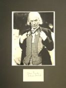 William Hartnell 16x12inch mounted signature piece includes signed page and vintage Dr Who black and