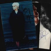 Female singers signed 6x4inch photo collection. 3 items Toyah, Joan Regan and Helen Shapiro. Good