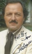 Peter Bowles signed 6x4 inch colour photo. Dedicated. Good condition. All autographs come with a