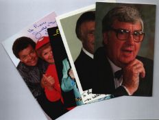 Comedy collection. 4 6x4inch colour signed photos. Frank Carson, The Krankies, Bruce Forsyth and