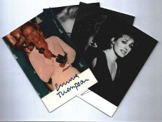 TV/Film signed 6x4inch photo collection. 4 signed photos including Emma Thompson. Good condition.