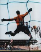 Joe Hart signed 10x8 inch colour photo pictured while playing for Manchester City. Good condition.