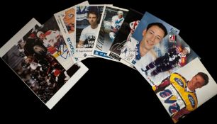 Ice Hockey collection 10, signed promo photos includes names such as Brian Savage, Alain Sansonnens,