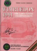 Arantxa Sanchez Vicario signed Wimbledon 1991 Lawn Tennis Championship Programme Tuesday 2nd July