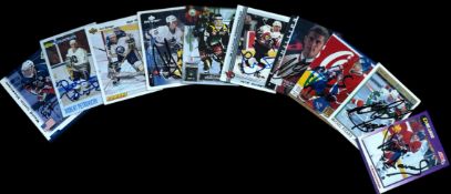 Ice Hockey collection 10, signed trading cards includes great names such as Michel Picard , Oleg