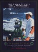 Boris Becker, Pat Cash and Tim Henman signed Wimbledon Lawn Tennis Championship Royal Box Day 7