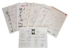 Football collection 8, A4 squad sheets from the past includes QPR, Middlesborough, Sunderland,