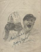 Godfrey Evans signed 10x7inch pencil illustration. Good condition. All autographs come with a
