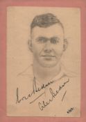 Eric Bedser and Alec Bedser signed 6x4inch pencil illustration. Good condition. All autographs