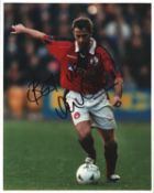 Ian Woan signed 10x8 inch colour photo pictured while playing for Nottingham Forest. Good condition.