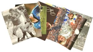 Football Everton F.C collection 8 signed 12x8 photos includes great names such as Kevin Sheedy, Andy