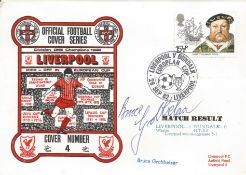LIVERPOOL V DUNDALK 1982 DAWN FIRST DAY COVER SIGNED BY BRUCE GROBBELAAR. Good condition . All