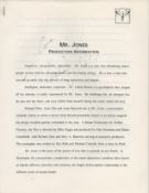 Richard Gere signed Mr Jones production information booklet signature on front page. Good condition.