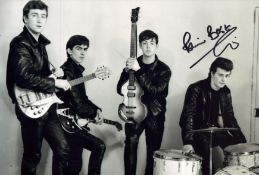 Pete Best signed Beatles 12x8 inch black and white photo. Good condition. All autographs come with a