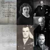 Sir Winston Churchill, General Dwight D. Eisenhower, General Joseph Lawton Collins, Lieutenant