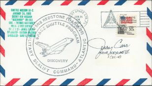 Astronaut Jerry Carr signed Shuttle Mission 51-C commemorative envelope PM Kennedy Space Ctr FL