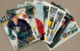 Ice Hockey signed trading card collection includes 10, great names such as Jody Hull, Dale Hunter,
