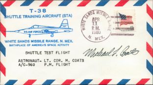 Astronaut Michael Coats signed T-38 Shuttle Training Aircraft (STA) commemorative envelope PM