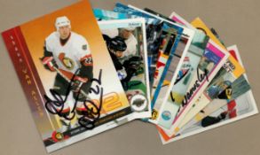 Ice Hockey signed trading card collection includes 10,cards great names such as Andrew Verner, Roman