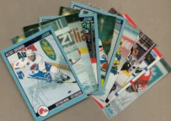 Ice Hockey signed trading card collection includes 10, great names such as Glen Hanlon, Jurg