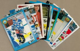 Ice Hockey signed trading card collection includes 10, great names such as Valeri Zelepukin,