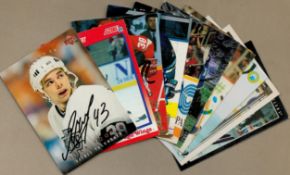 Ice Hockey signed trading card collection includes 10,cards great names such as Tyler Wright, Ken