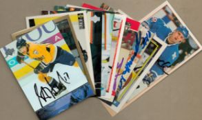 Ice Hockey signed trading card collection includes 10, great names such as Shawn Heaphy , Glen