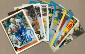 Ice Hockey signed trading card collection includes 10, great names such as Gilles Guyaz, Fabian