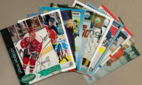 Ice Hockey signed trading card collection includes 10, great names such as Jan Erixon, Nelson