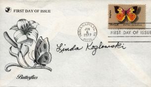Linda Kozlowski signed Butterflies FDC PM Indianapolis Jun 6 1977 46206. Good condition Est.