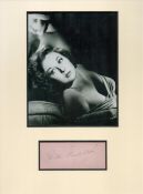 Susan Hayward 16x12 mounted signature piece includes black and white photo and signed album page.