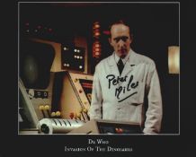 Peter Miles signed 10x8 inch Dr Who Invasion of the Dinosaurs colour photo. Good condition Est.