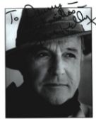 Gene Kelly signed 5x4inch black and white photo. Dedicated. Good condition Est.