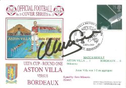 ASTON VILLA V BORDEAUX 1997 DAWN FIRST DAY COVER SIGNED BY SAVO MILOSEVIC. Good condition . All