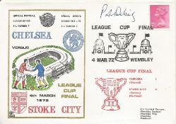 CHELSEA V STOKE CITY 1972 DAWN FIRST DAY COVER SIGNED BY PETER DOBING. Good condition . All